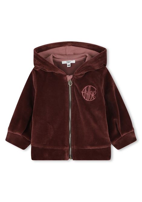 Tuta sportiva con zip e logo ricamato CHLOE' KIDS | C20722958
